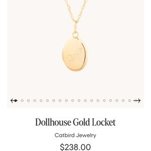 Catbird Gold Oval Locket Necklace
